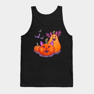 Cat & Bat Pumpkins Tank Top